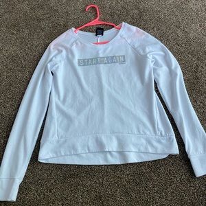 White athletic long sleeve